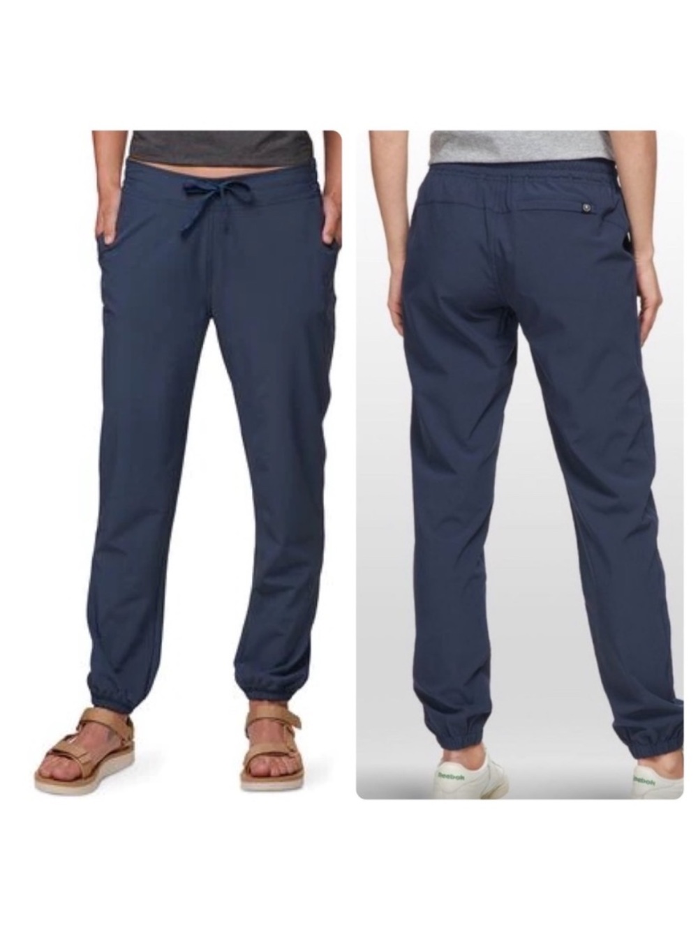 Backcountry Women's Navy Blue Mid Rise On The Go Jogger Pants Size Medium